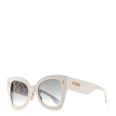 fendi ff 0434|FENDI Acetate 53mm Sunglasses FF 0434/G/S White Gold.